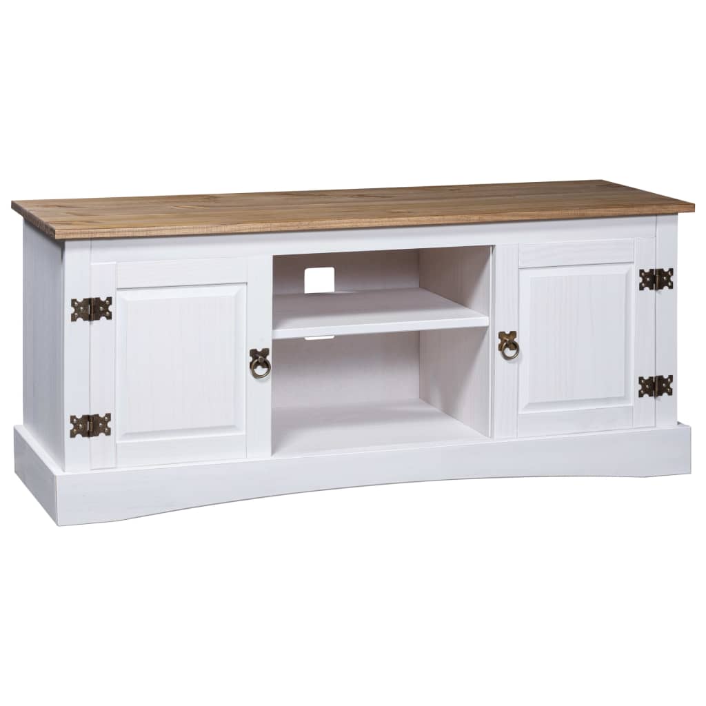 Rustic Mexican Pine Wood Corona Waxed Furniture Home White Body and Brown Top - Picture 49 of 87