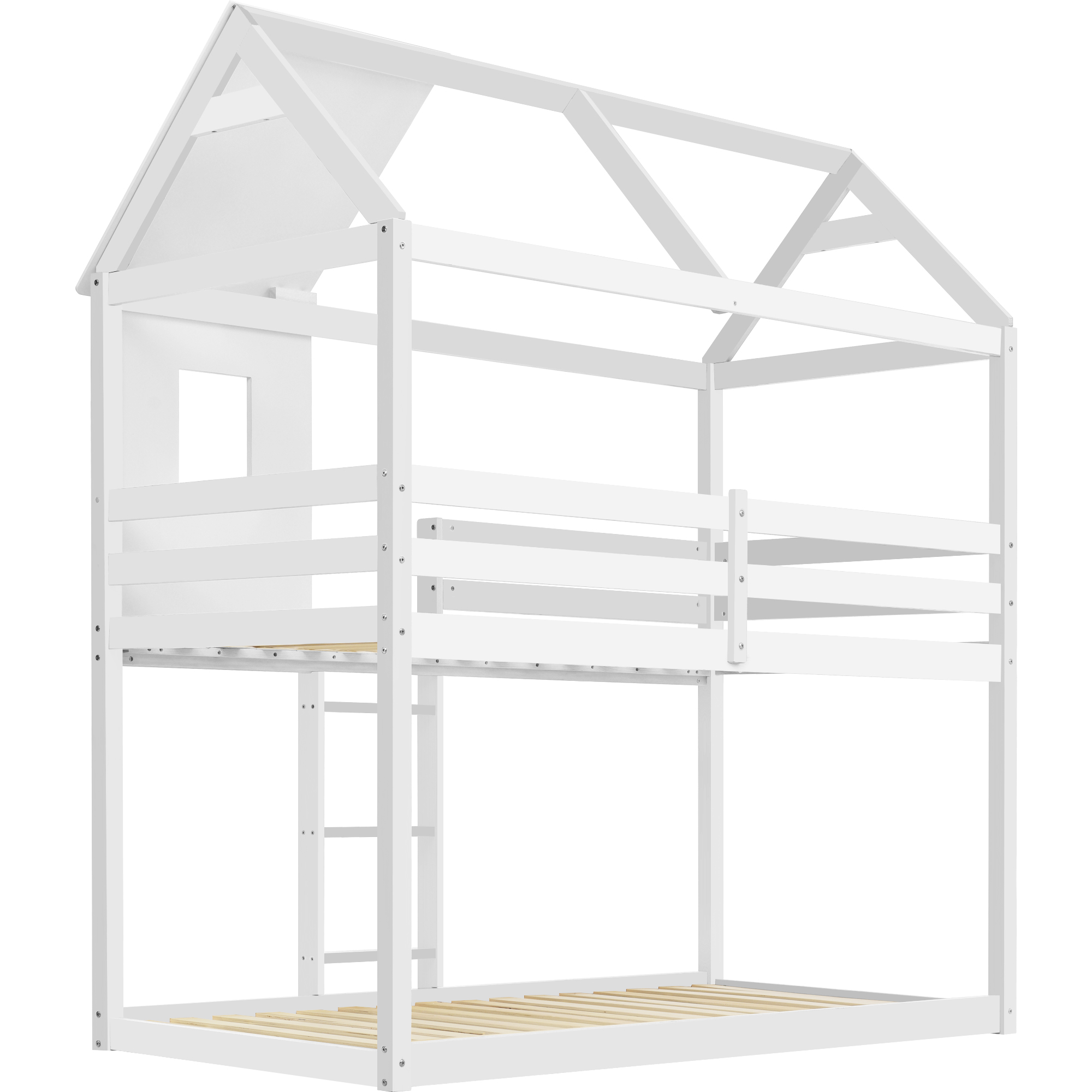 Treehouse Cabin Bed 3FT Single Bunk Bed Wooden Frame Kids Children Sleeper House - Picture 39 of 48