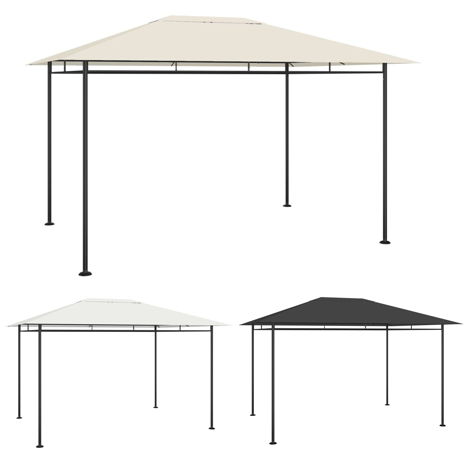 PAVILLON GARTENPAVILLON GARTENZELT Partyzelt Sonnenschtz Garten 3x4 m