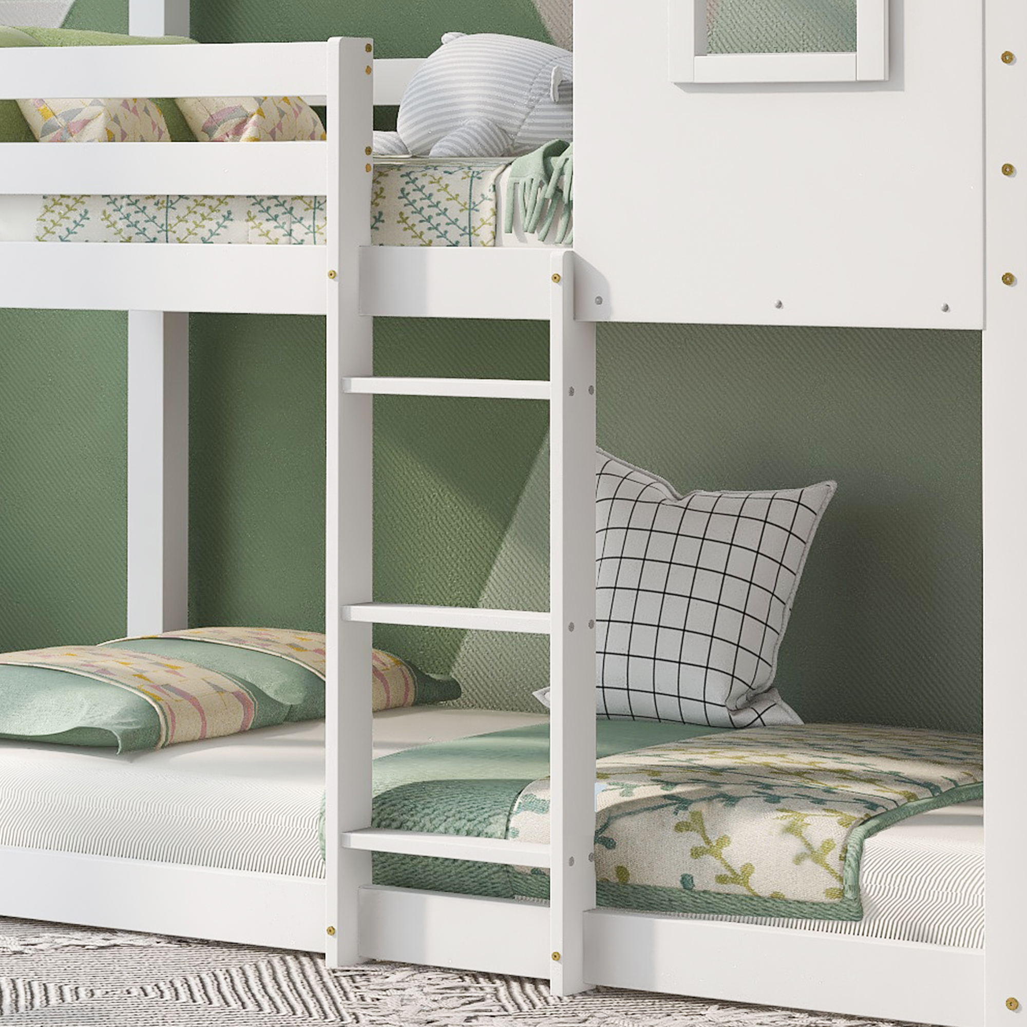 Treehouse Cabin Bed 3FT Single Bunk Bed Wooden Frame Kids Children Sleeper House - Picture 42 of 48