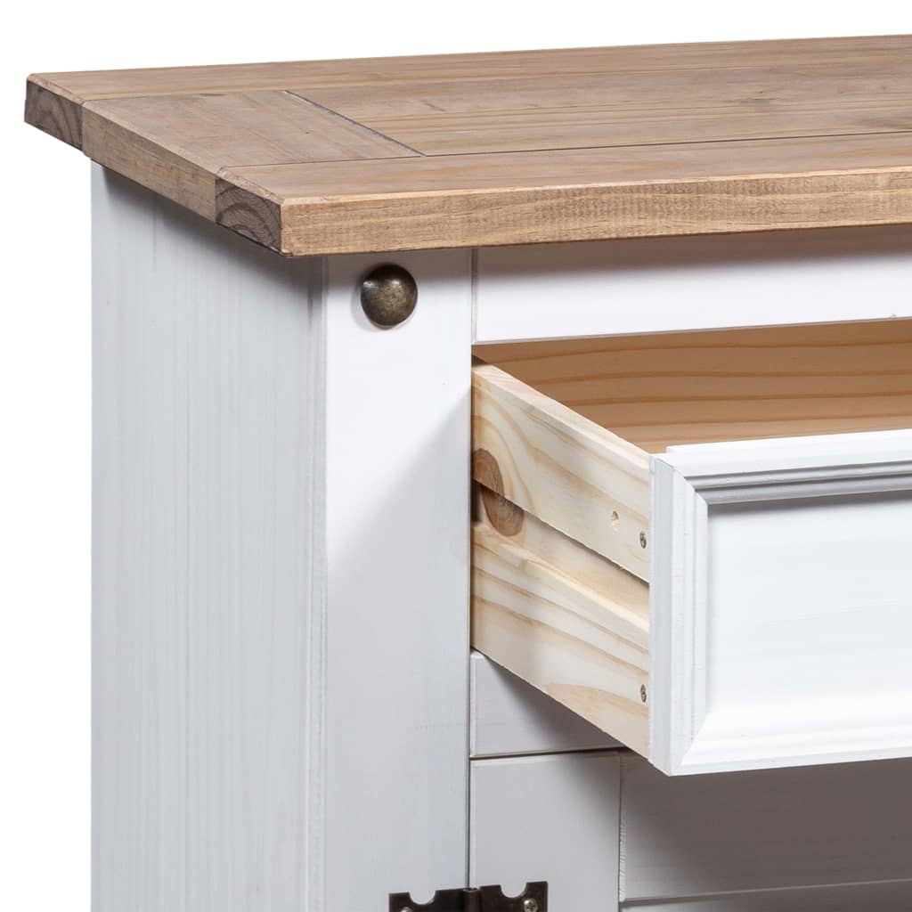Rustic Mexican Pine Wood Corona Waxed Furniture Home White Body and Brown Top - Picture 7 of 87