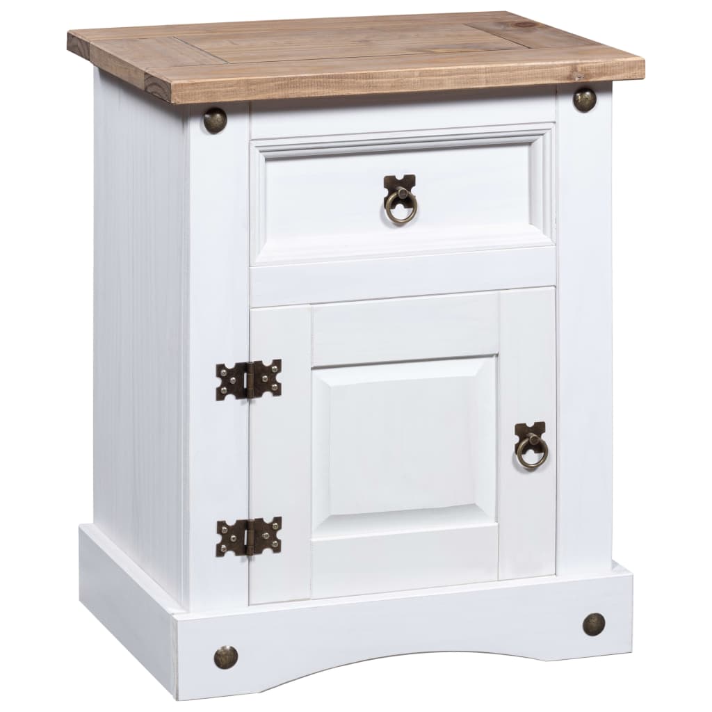 Rustic Mexican Pine Wood Corona Waxed Furniture Home White Body and Brown Top - Picture 3 of 87