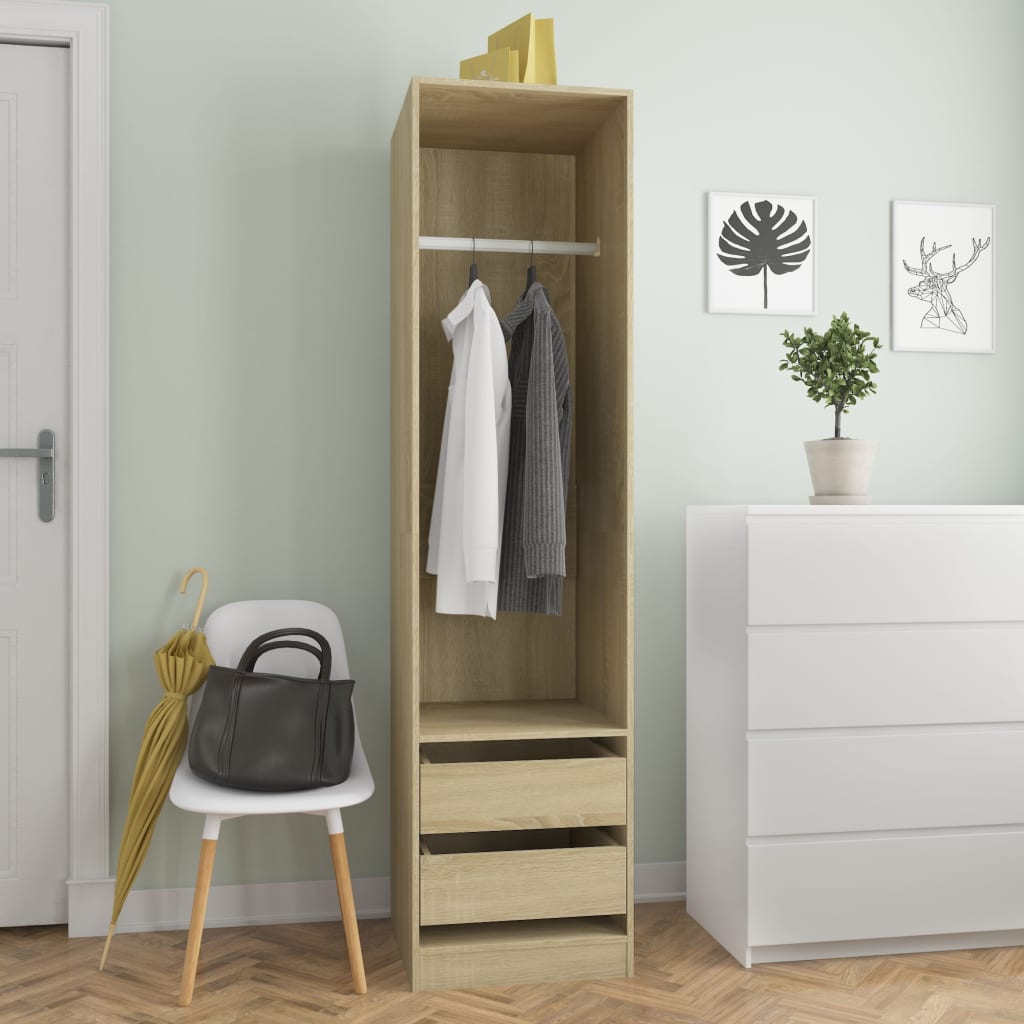 Kleiderschrank mit 2 Schubladen Offen Garderoben Schrank (30-100)x80x200cm - Bild 33 von 103