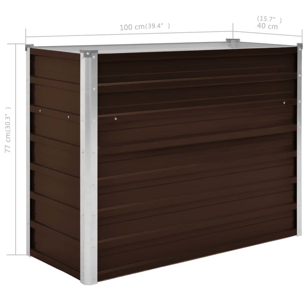 Garten Hochbeet aus Verzinkter Stahl Metall Gemüsebeet / Pflanzbeet Balkon Deko - Bild 8 von 9