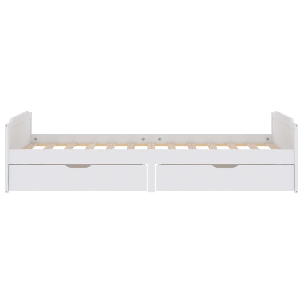Bettgestell Tagesbett mit Schubladen Kiefer Massivholzbett Gästebett 90x200 cm - Bild 42 von 46