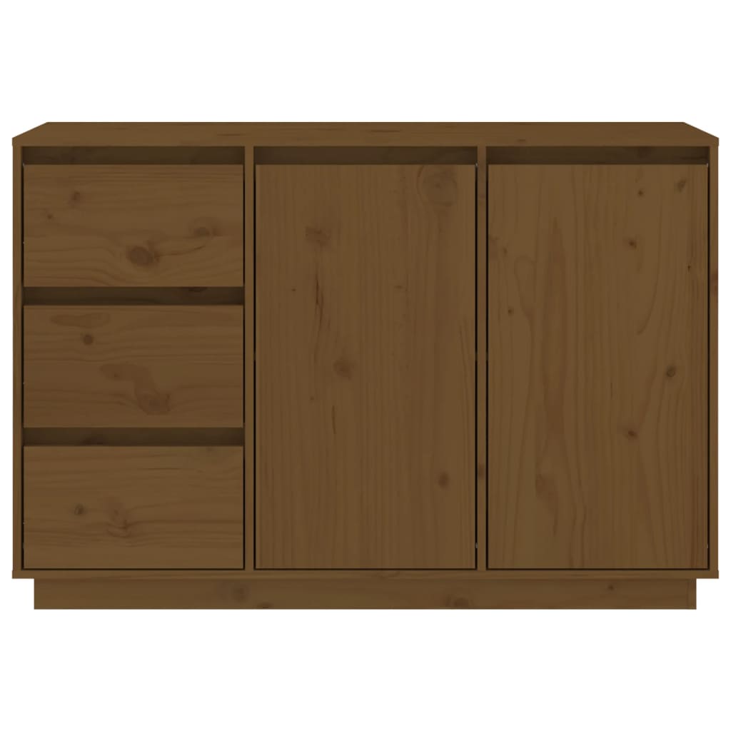 Kommode Sideboard Massivholz Kiefer Highboard 2 Türen & 3 Schubladen 111x34x75cm - Bild 33 von 43