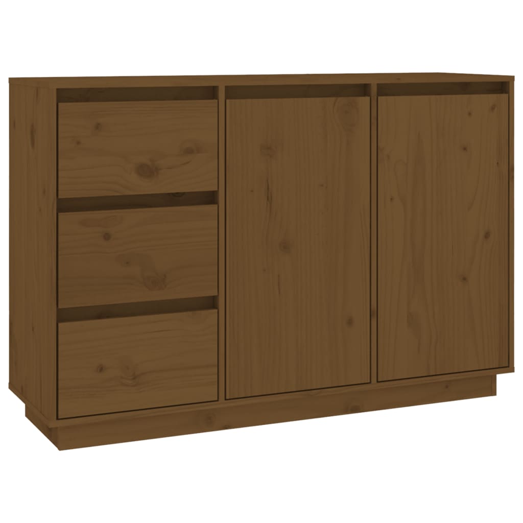 Kommode Sideboard Massivholz Kiefer Highboard 2 Türen & 3 Schubladen 111x34x75cm - Bild 29 von 43