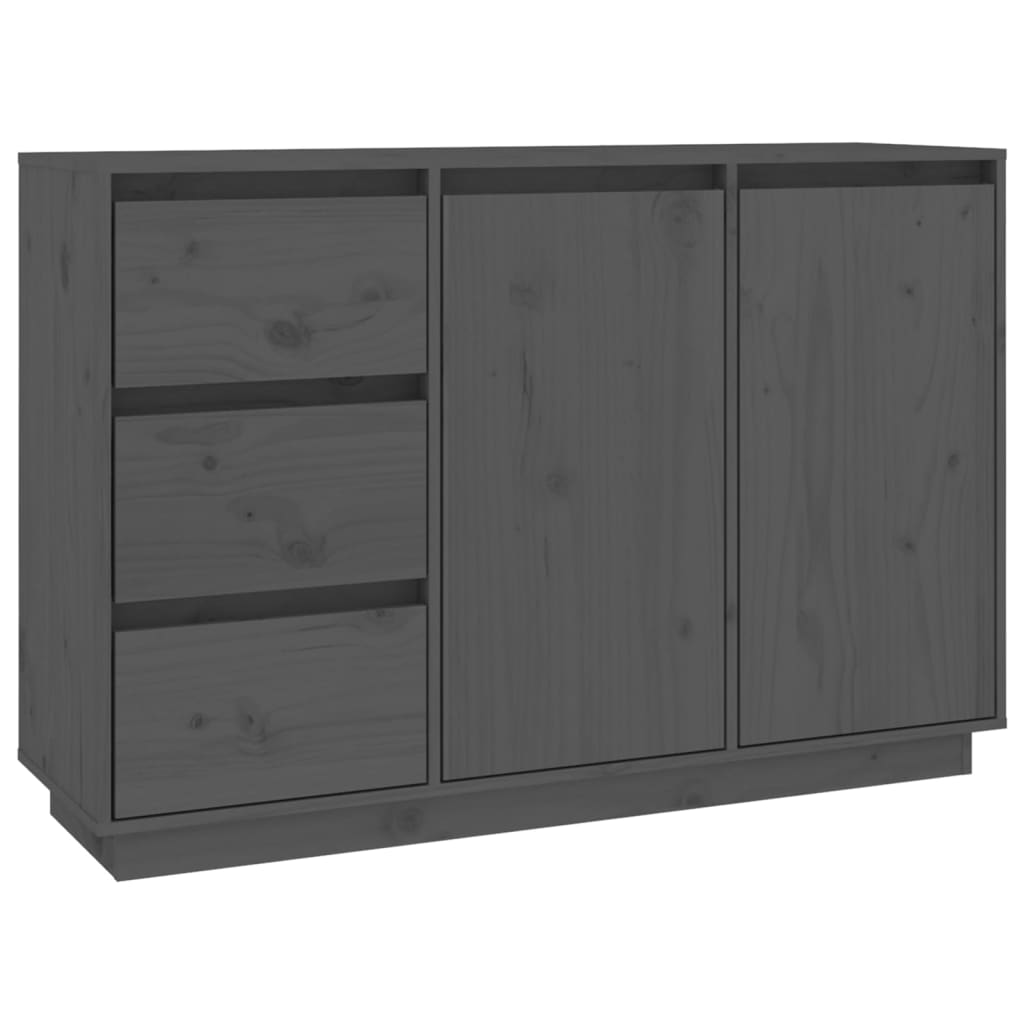 Kommode Sideboard Massivholz Kiefer Highboard 2 Türen & 3 Schubladen 111x34x75cm - Bild 21 von 43