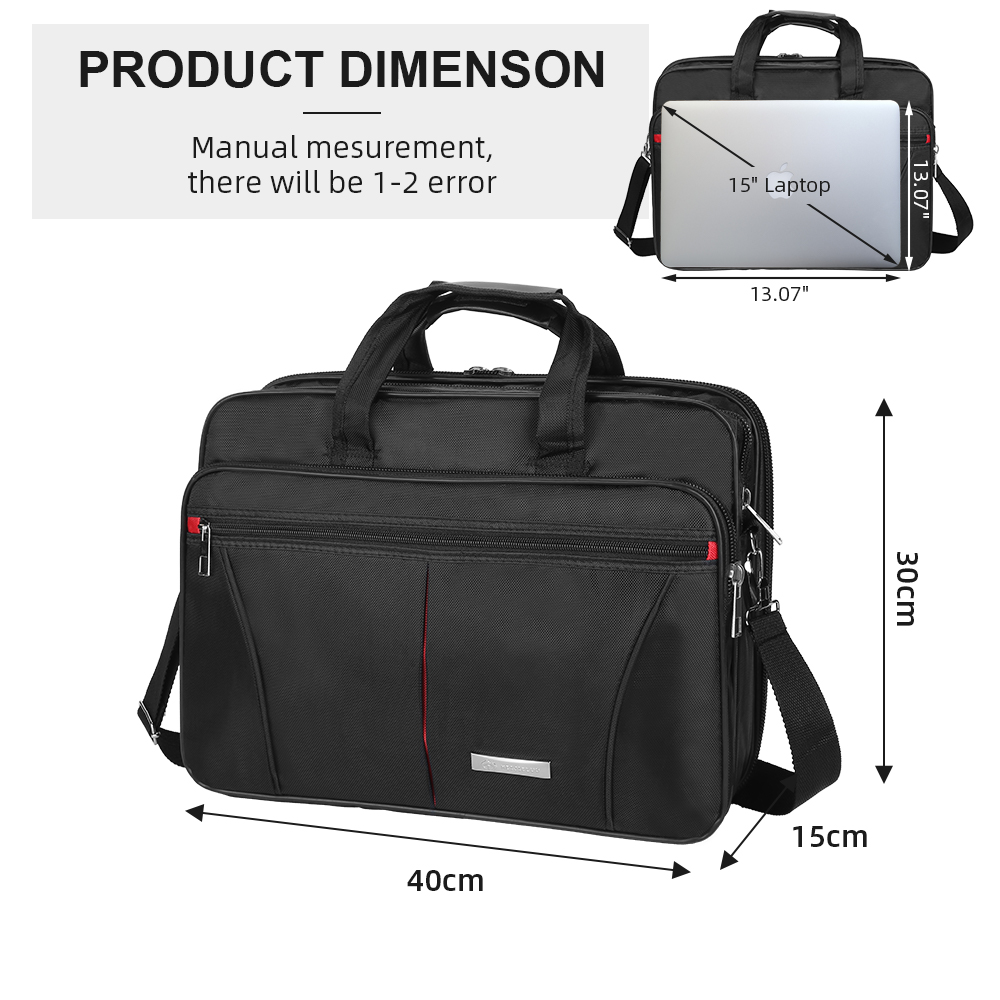 15.6'' Mens Laptop Bag Notebook Briefcase Cases Business Shoulder Crossbody Bags - Picture 16 of 29