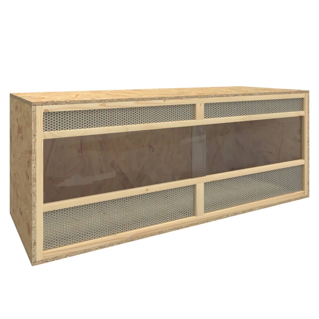 3 Größen Terrarium für Schildkröten Holzterrarium OSB Holz Glas Stahl Terrarien - Bild 16 von 16