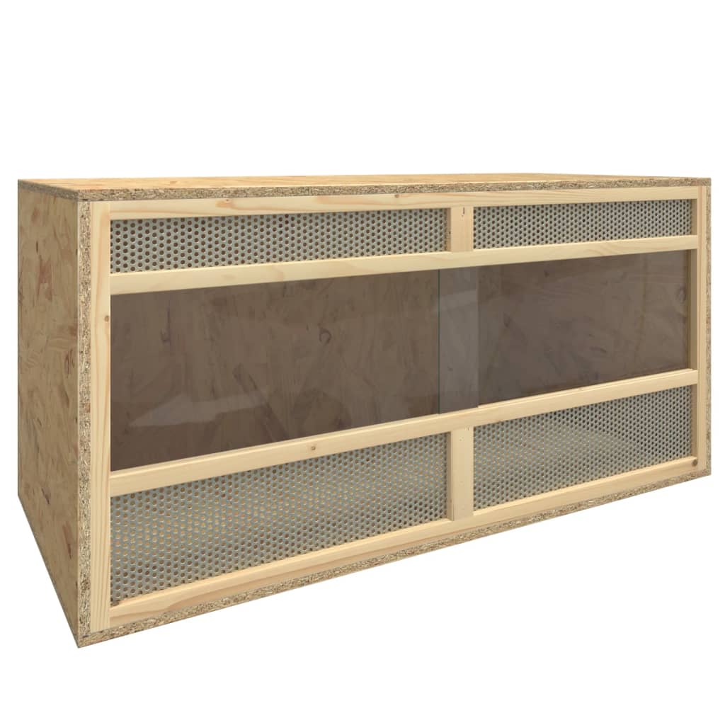 3 Größen Terrarium für Schildkröten Holzterrarium OSB Holz Glas Stahl Terrarien - Bild 15 von 16