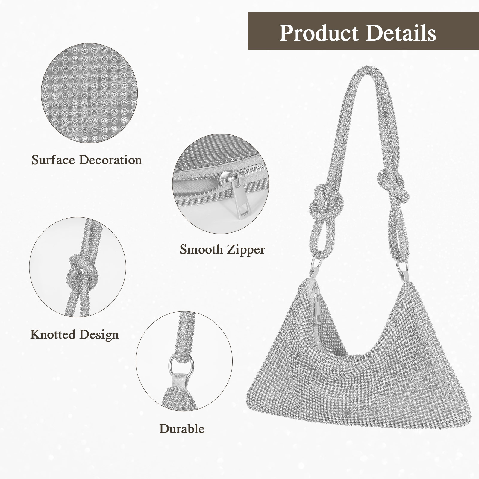 Kristall Strass Abendtaschen Clutches Damen Mini Crossbody Handtaschen Kleine DE