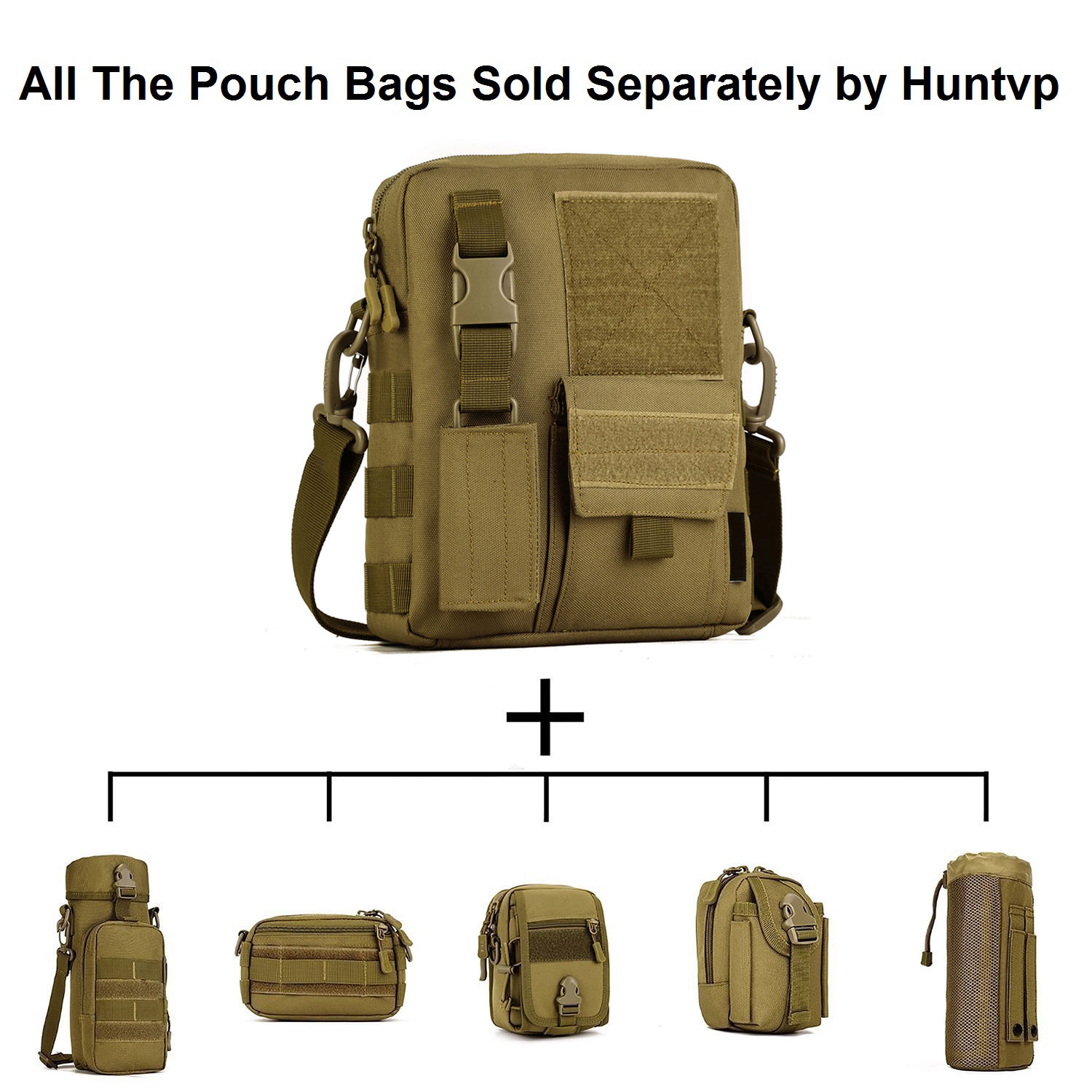 Herren Messenger Schultertasche Taktische Sling Bag Militär Molle Crossbody Pack - Bild 15 von 20