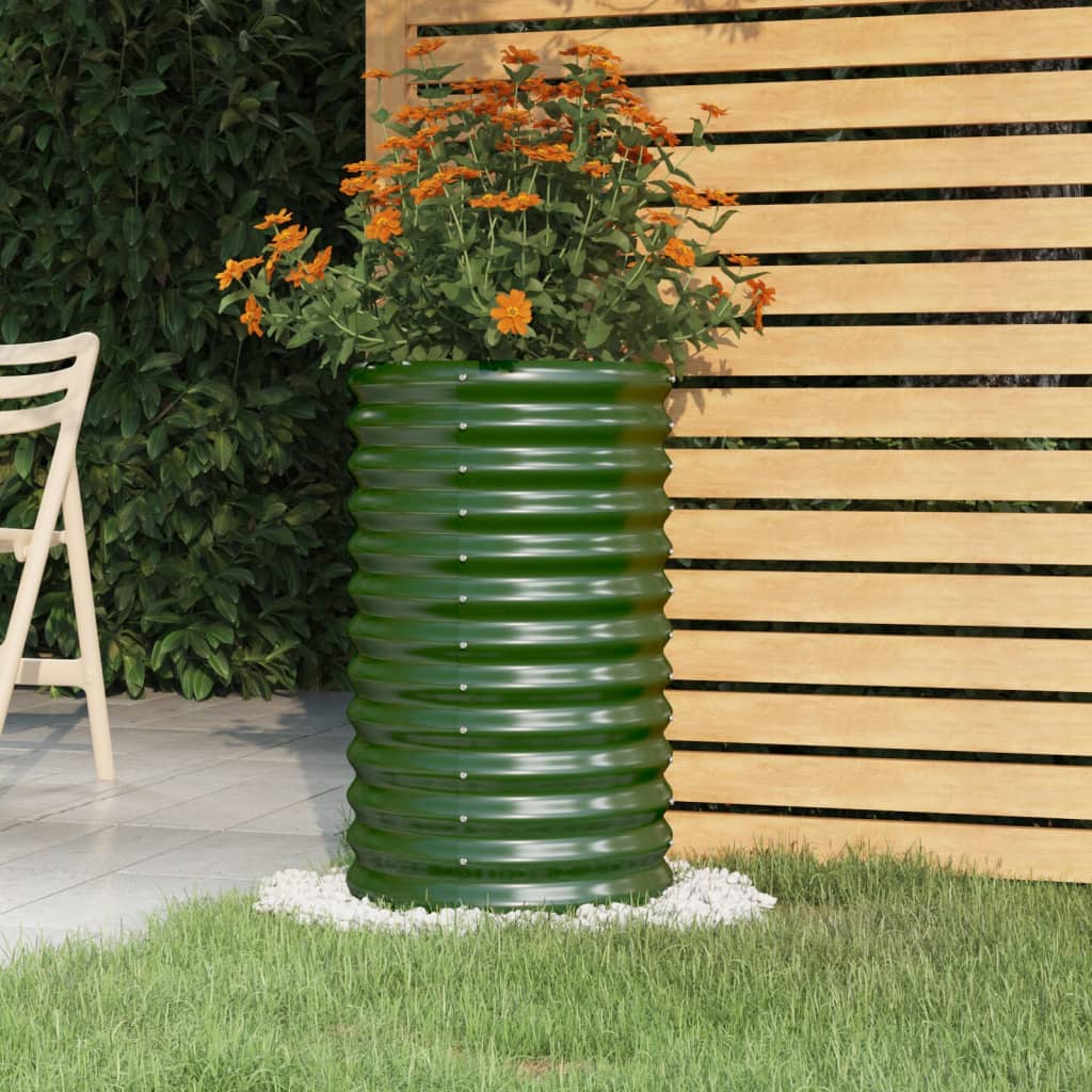 Garten Hochbeet Pflanzkübel Pflanzgefäß Pulverbeschichteter Stahl Rahmen Grau - Bild 33 von 55