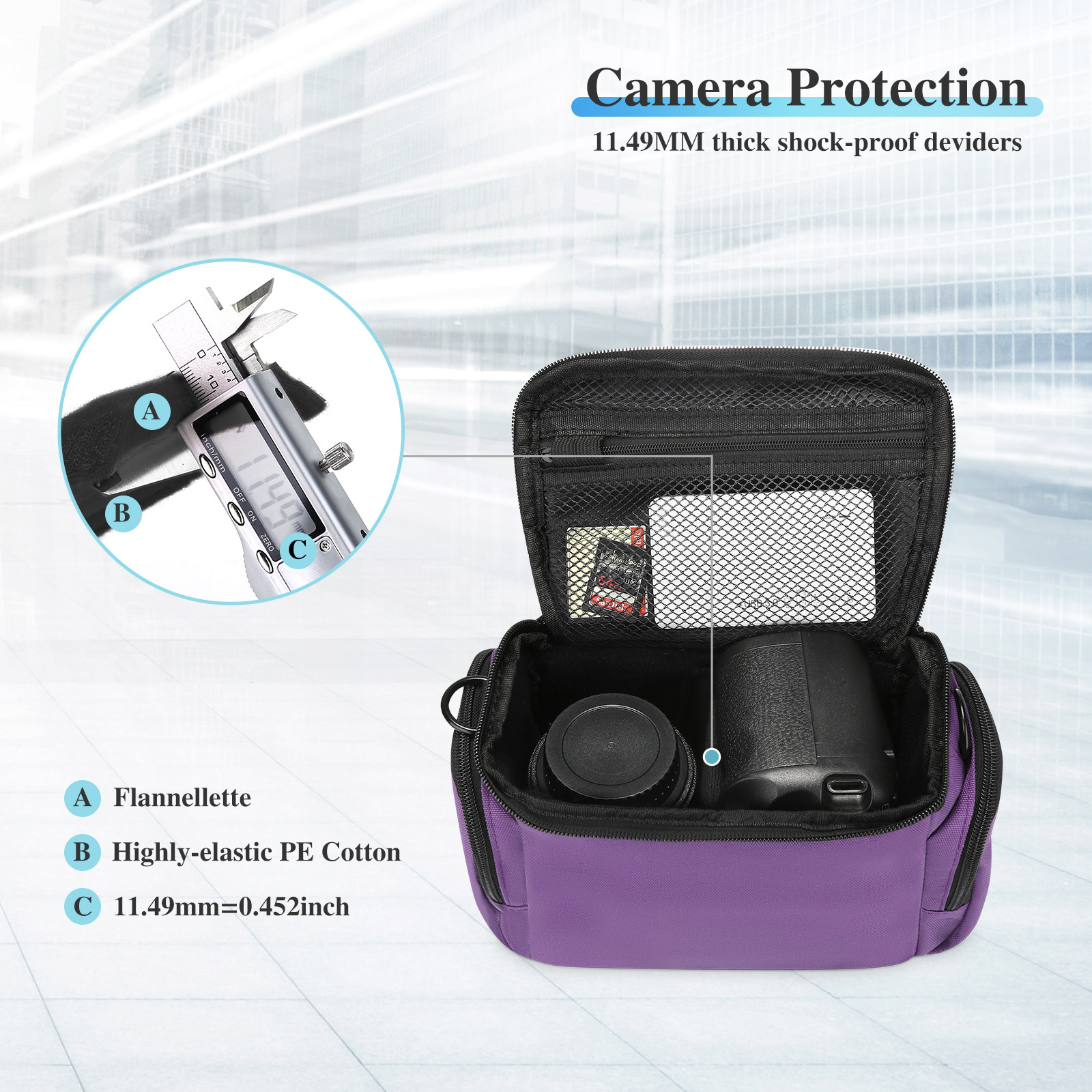 Camera Bag Case DSLR SLR Single Shoulder Bag for Canon Nikon Sony Panasonic US - Picture 36 of 53