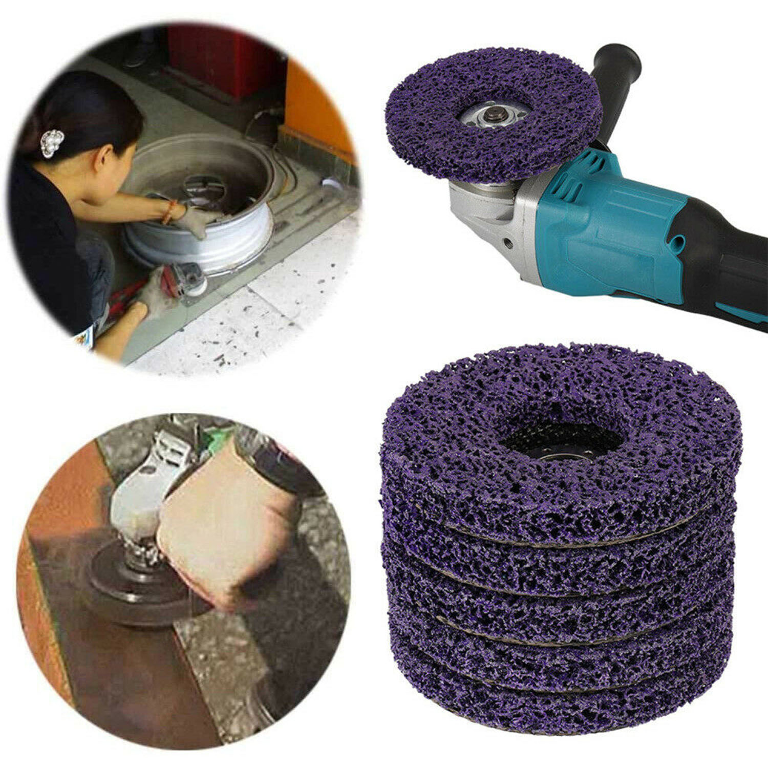 5~20x 125mm Poly Strip Disc Abrasive Wheel Paint Rust Removal For Angle Grinder - Picture 14 of 14