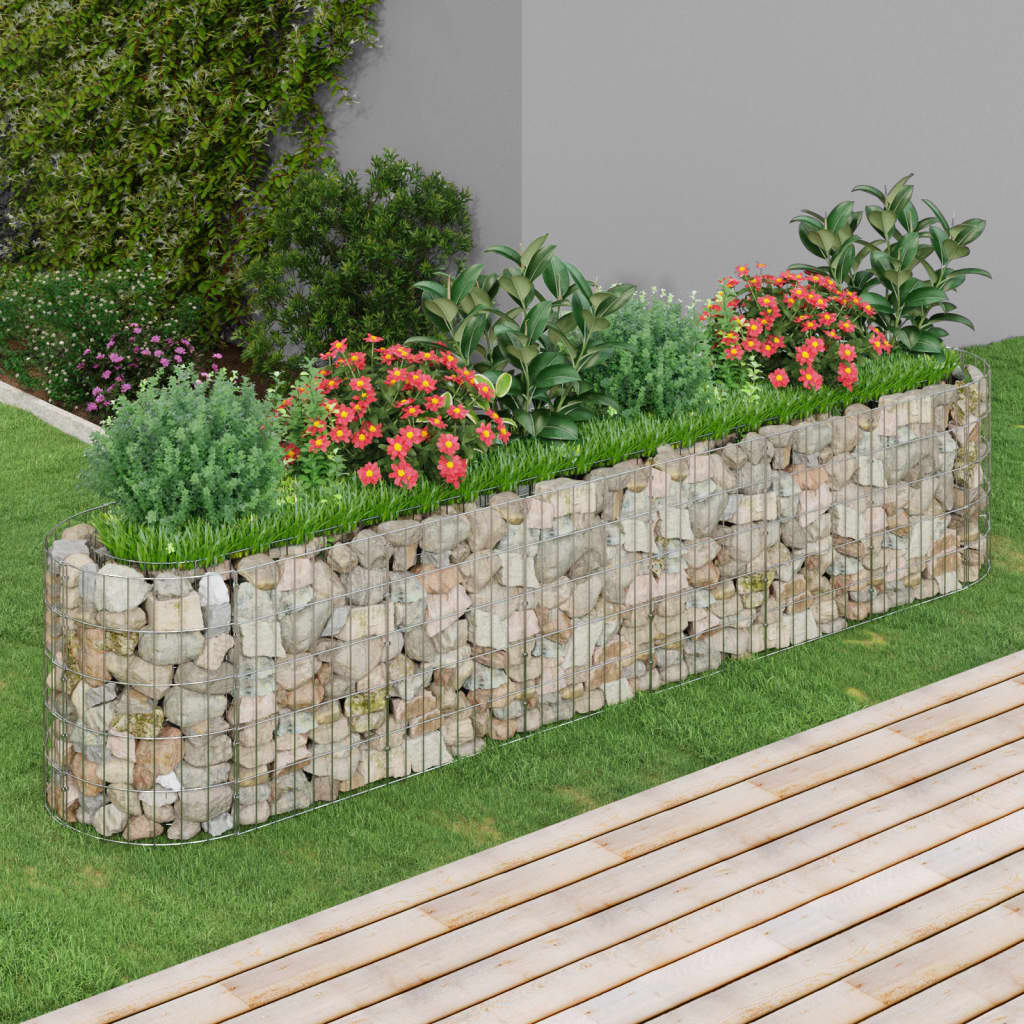 Gabionen-Hochbeet Steingabionen Steinkorb Zaun Mauer Gitter Verzinktes Eisen - Bild 25 von 46