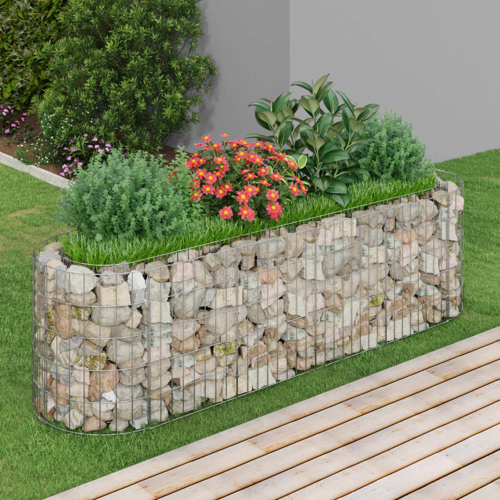 Gabionen-Hochbeet Steingabionen Steinkorb Zaun Mauer Gitter Verzinktes Eisen - Bild 24 von 46