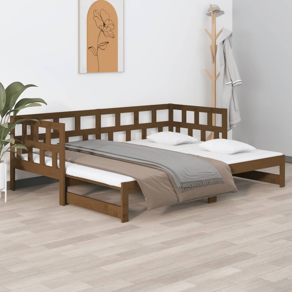 Tagesbett Ausziehbar Massivholz Kiefer Sofabett Schlafsofa Sofa mehrere Auswahl - Bild 35 von 56