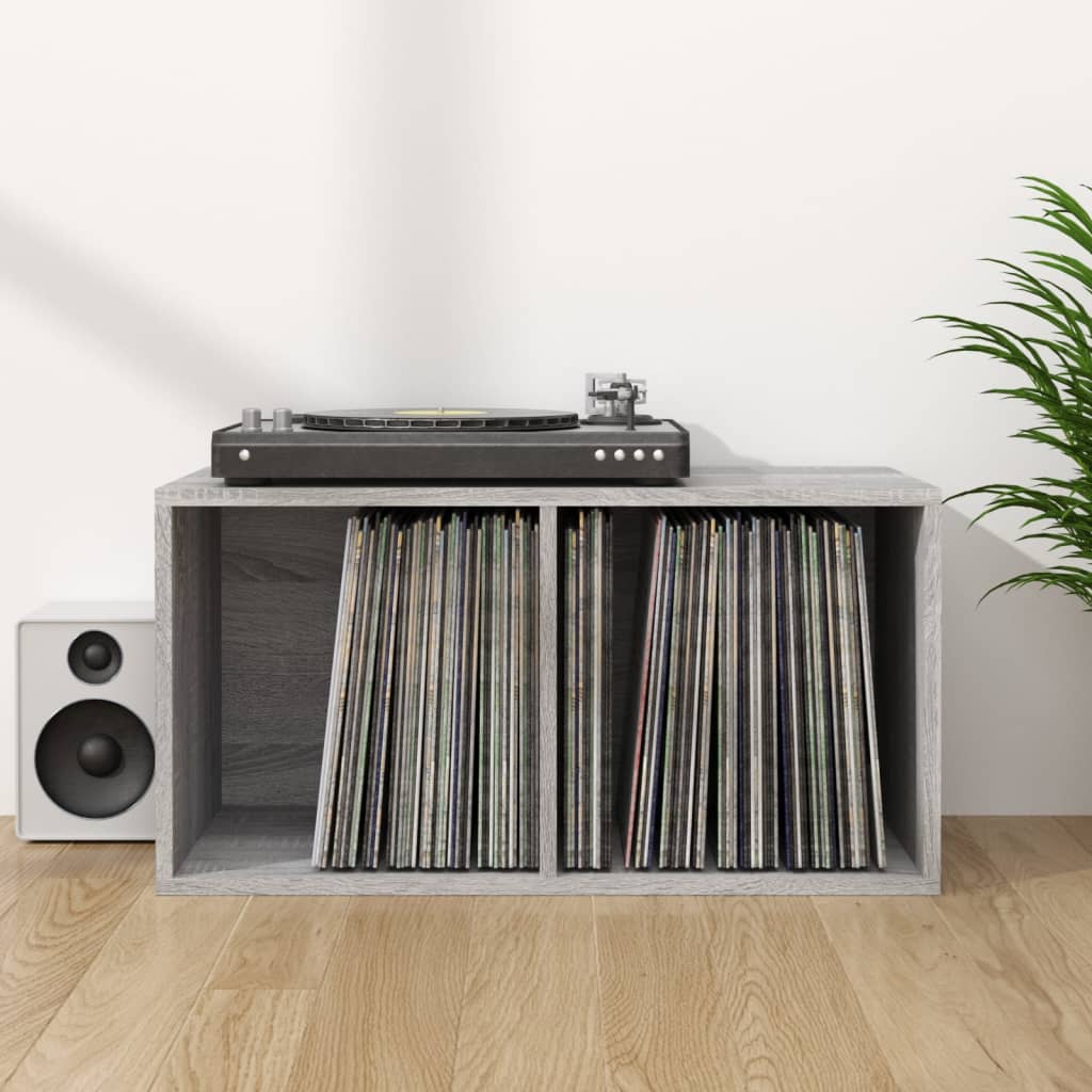 Vinyl Aufbewahrungsbox Holzwerkstoff Schallplatten Regal mehrere Farben vidaXL - Bild 22 von 23