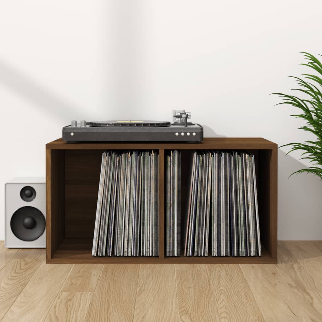 Vinyl Aufbewahrungsbox Holzwerkstoff Schallplatten Regal mehrere Farben vidaXL - Bild 19 von 23