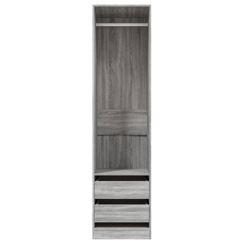 Kleiderschrank mit 2 Schubladen Holz Kleiderständer Flurschrank Hochschrank - Bild 35 von 56