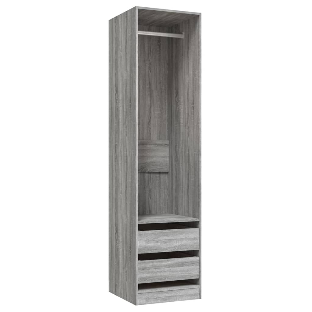 Kleiderschrank mit 2 Schubladen Holz Kleiderständer Flurschrank Hochschrank - Bild 34 von 56
