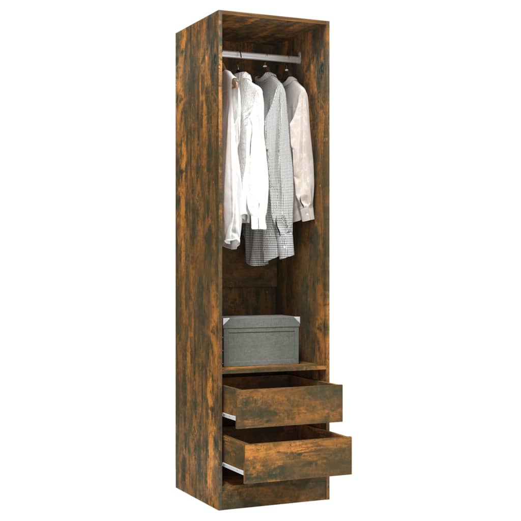Kleiderschrank mit 2 Schubladen Holz Kleiderständer Flurschrank Hochschrank - Bild 46 von 56