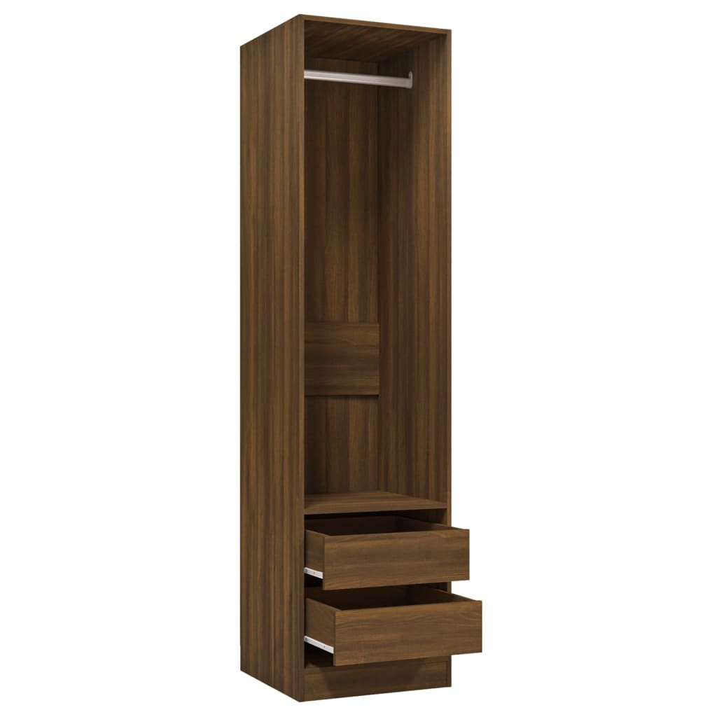 Kleiderschrank mit 2 Schubladen Holz Kleiderständer Flurschrank Hochschrank - Bild 52 von 56