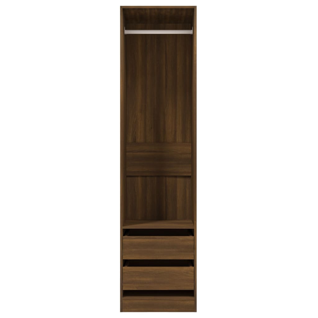 Kleiderschrank mit 2 Schubladen Holz Kleiderständer Flurschrank Hochschrank - Bild 51 von 56