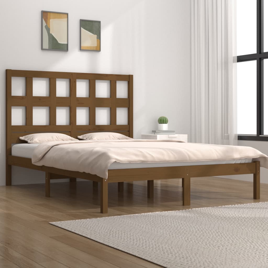 Massivholzbett ohne Matratze Einzelbett Doppelbett Bettgestell mit Lattenrost - Bild 20 von 22