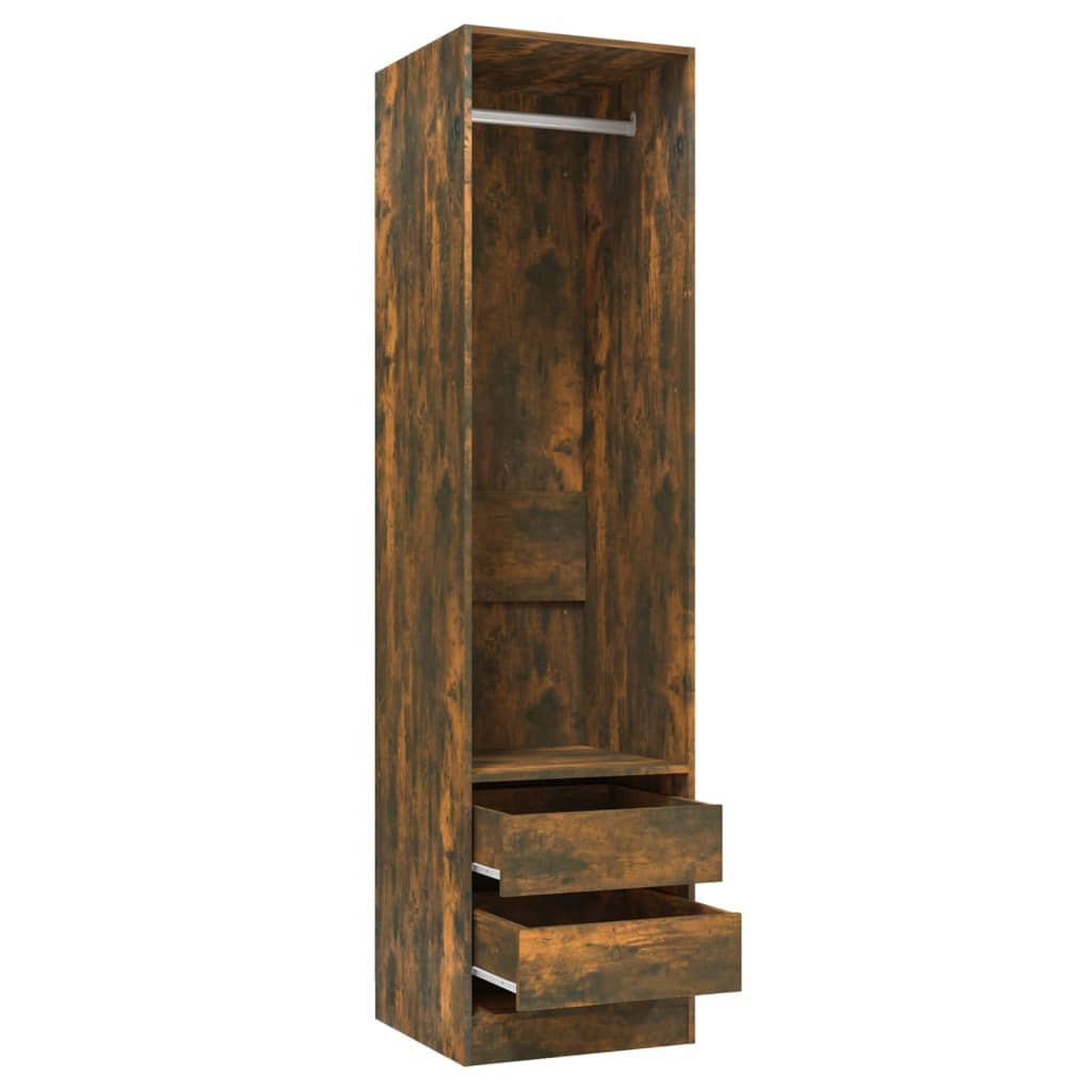 Kleiderschrank mit 2 Schubladen Holz Kleiderständer Flurschrank Hochschrank - Bild 44 von 56