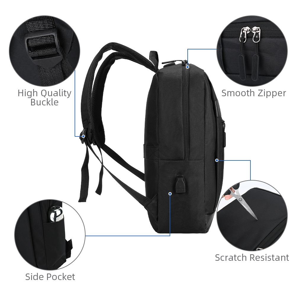 15.6" 17.3" Mens Large Backpack Business School Bag Waterproof Sport Laptop Bags - Picture 23 of 101