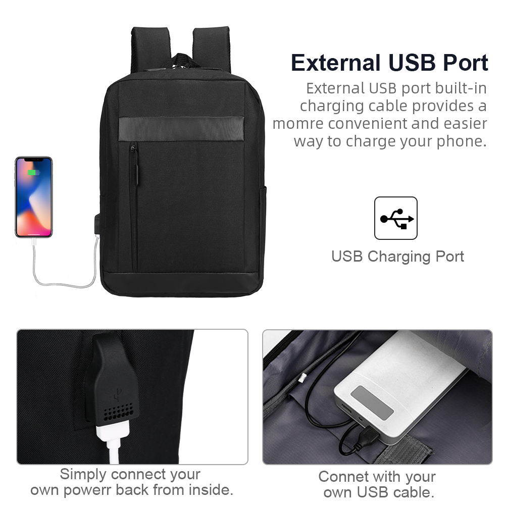 15.6" 17.3" Mens Large Backpack Business School Bag Waterproof Sport Laptop Bags - Picture 21 of 101
