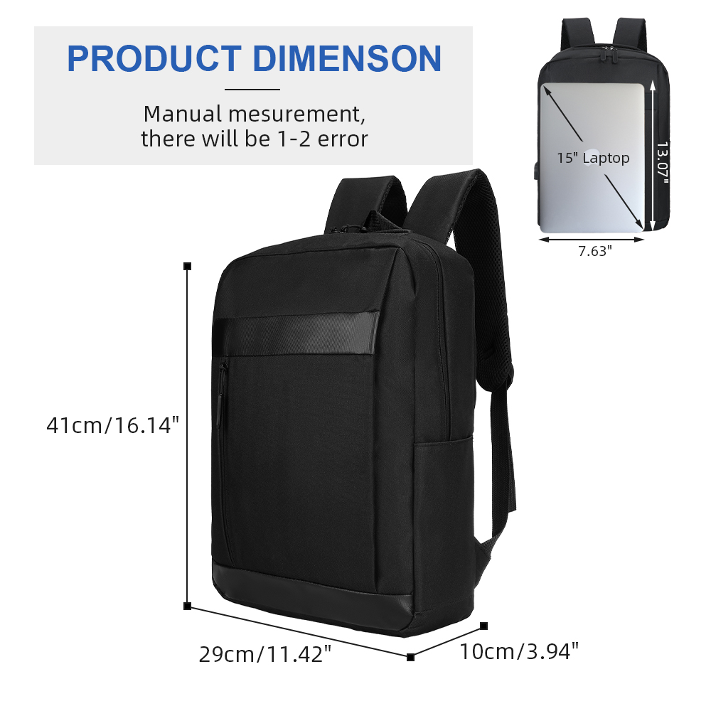15.6" 17.3" Mens Large Backpack Business School Bag Waterproof Sport Laptop Bags - Picture 20 of 101