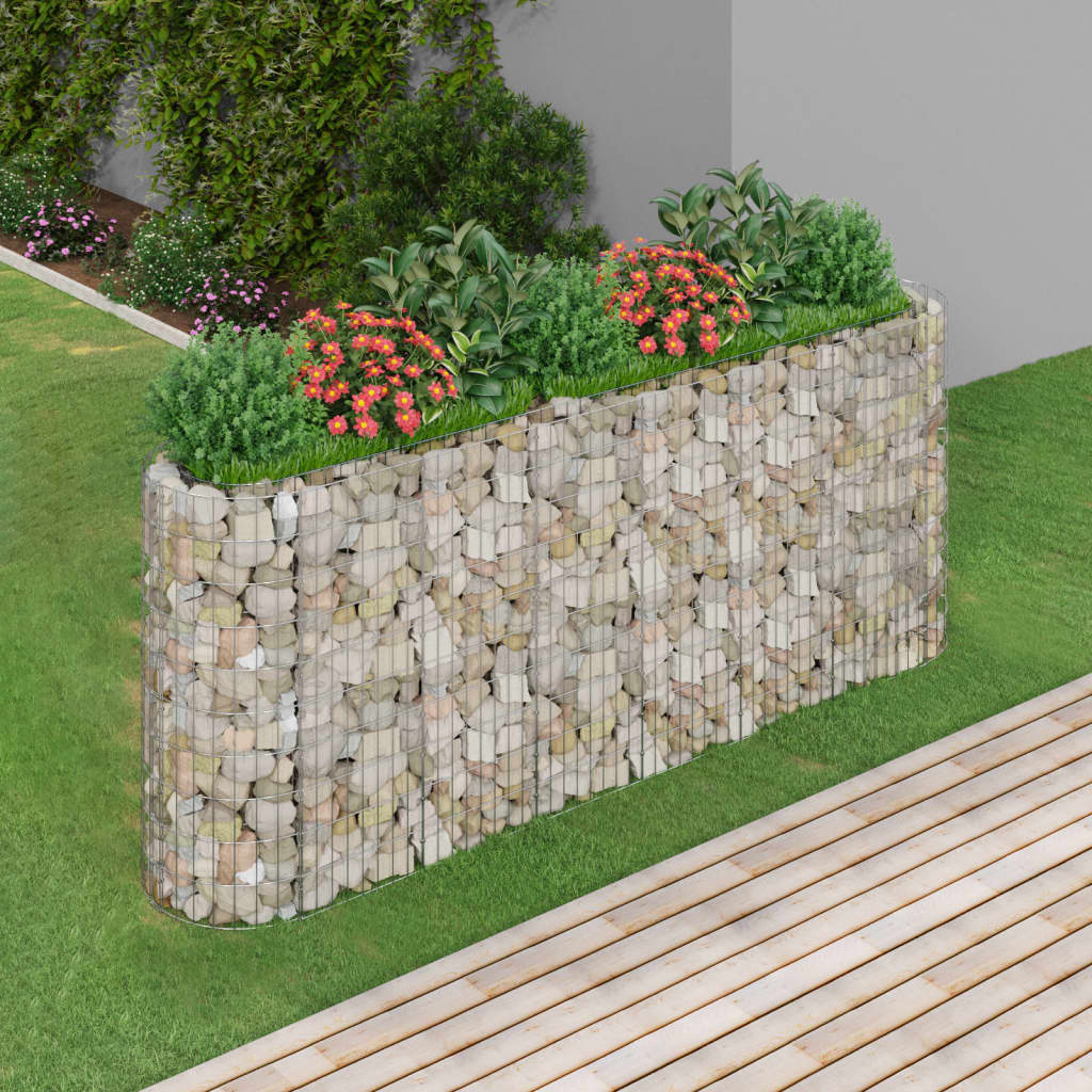Gabionen-Hochbeet Steingabionen Steinkorb Zaun Mauer Gitter Verzinktes Eisen - Bild 31 von 46