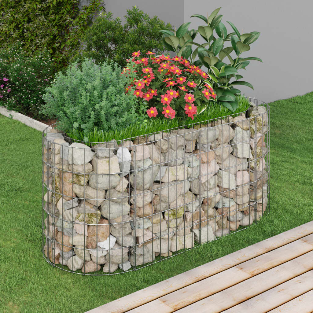 Gabionen-Hochbeet Steingabionen Steinkorb Zaun Mauer Gitter Verzinktes Eisen - Bild 23 von 46