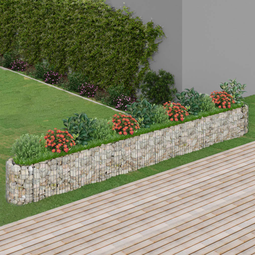 Gabionen-Hochbeet Steingabionen Steinkorb Zaun Mauer Gitter Verzinktes Eisen - Bild 26 von 46