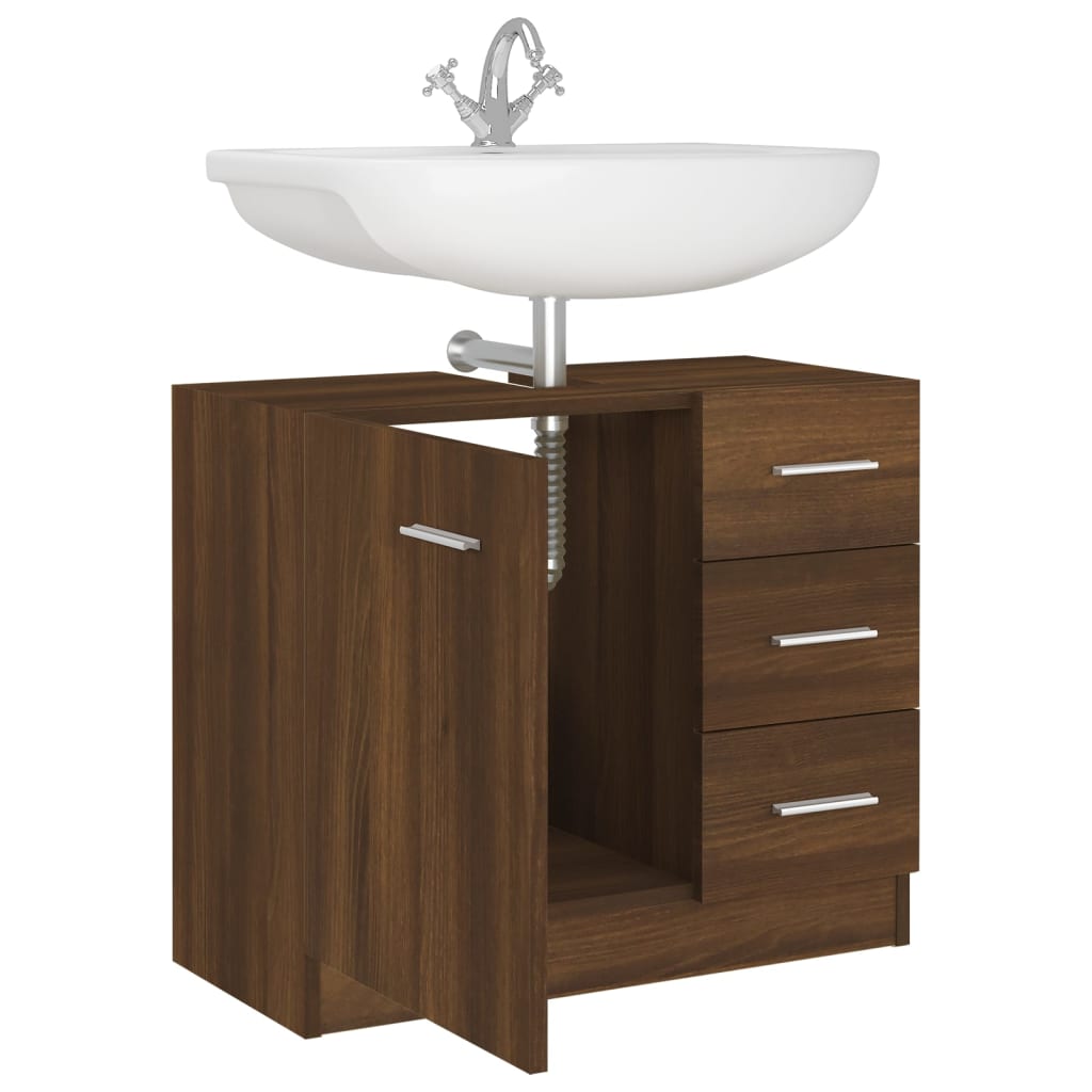 Waschbeckenunterschrank Badezimmerschrank Waschtisch Unterschrank Badschrank - Bild 95 von 97