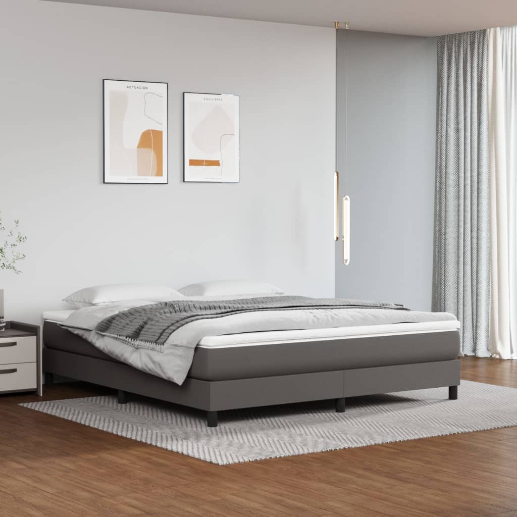 Bettgestell Kunstleder Holz Bettrahmen Doppelbett Einzelbett mit Lattenrost Bett - Bild 28 von 30