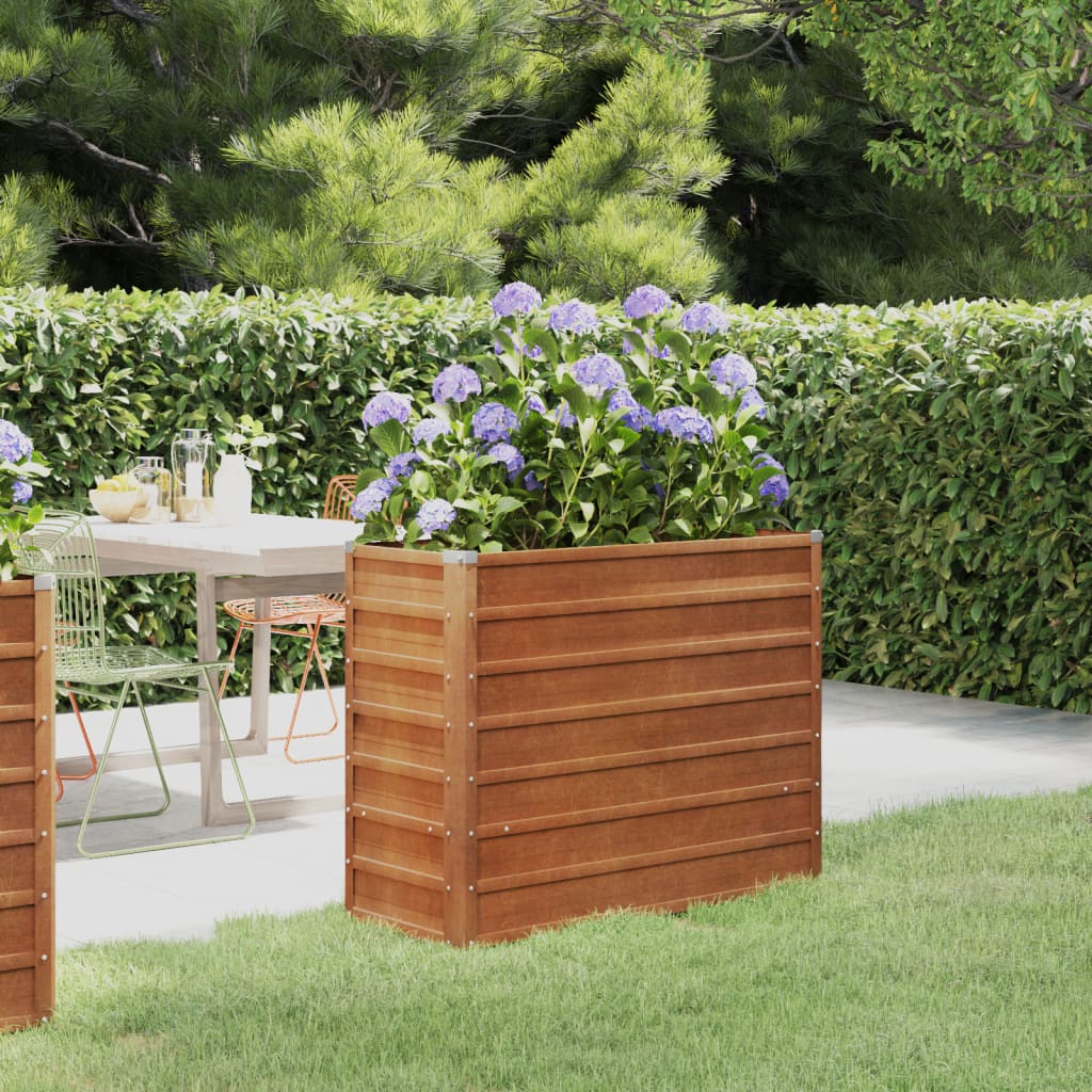 Cortenstahl Hochbeet Pflanzbeet Gemüsebeet Gartenbeet Pflanzkasten Blumenbeet - Bild 32 von 35