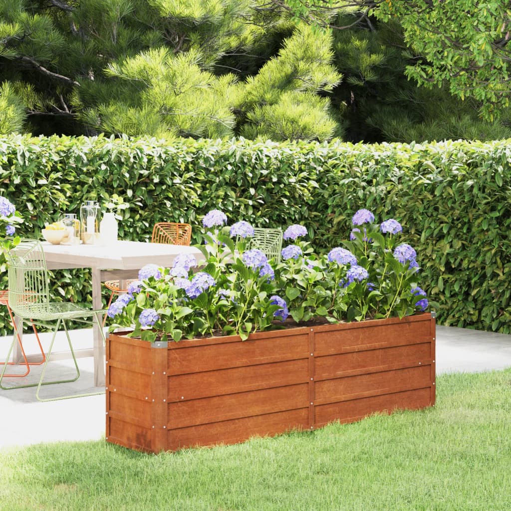 Cortenstahl Hochbeet Pflanzbeet Gemüsebeet Gartenbeet Pflanzkasten Blumenbeet - Bild 31 von 35