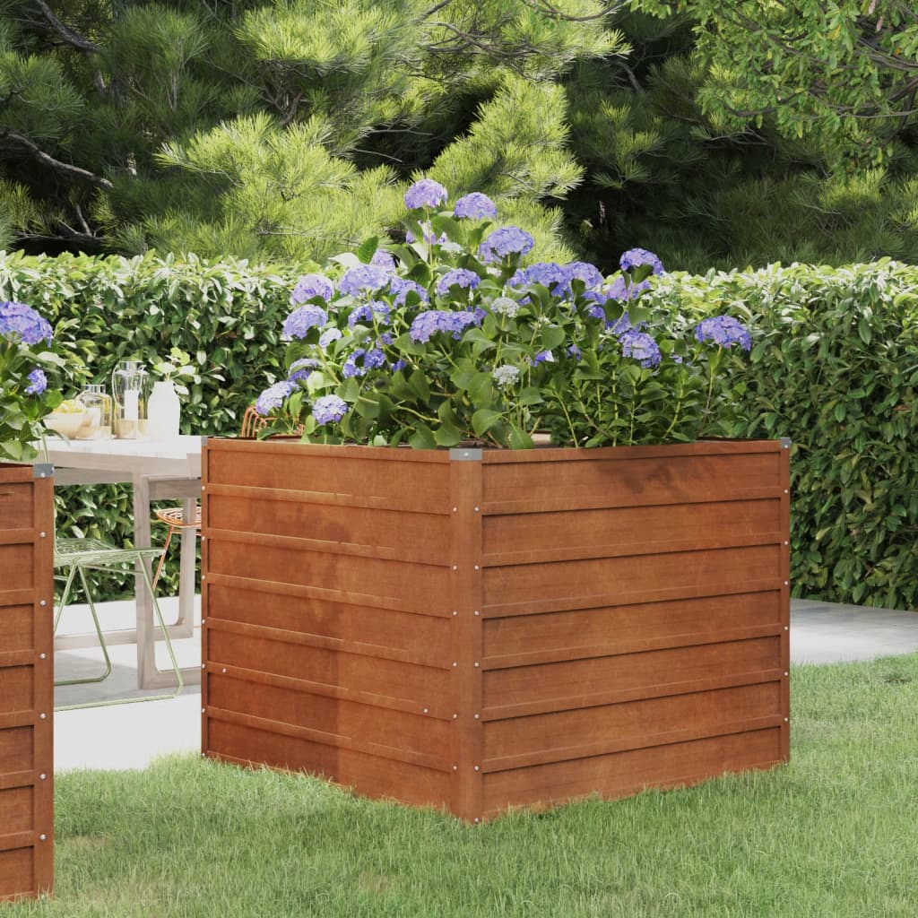 Cortenstahl Hochbeet Pflanzbeet Gemüsebeet Gartenbeet Pflanzkasten Blumenbeet - Bild 35 von 35