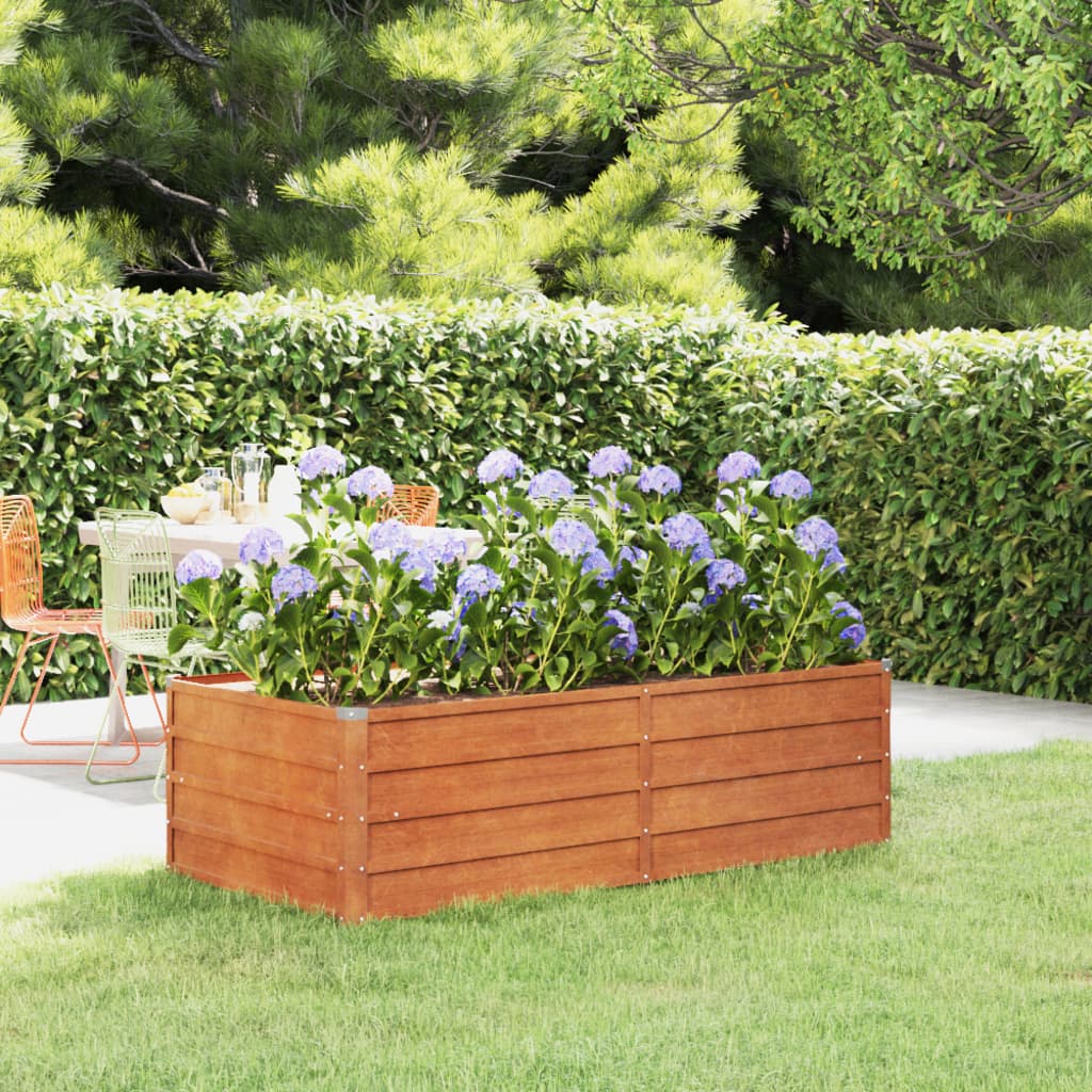 Cortenstahl Hochbeet Pflanzbeet Gemüsebeet Gartenbeet Pflanzkasten Blumenbeet - Bild 25 von 35