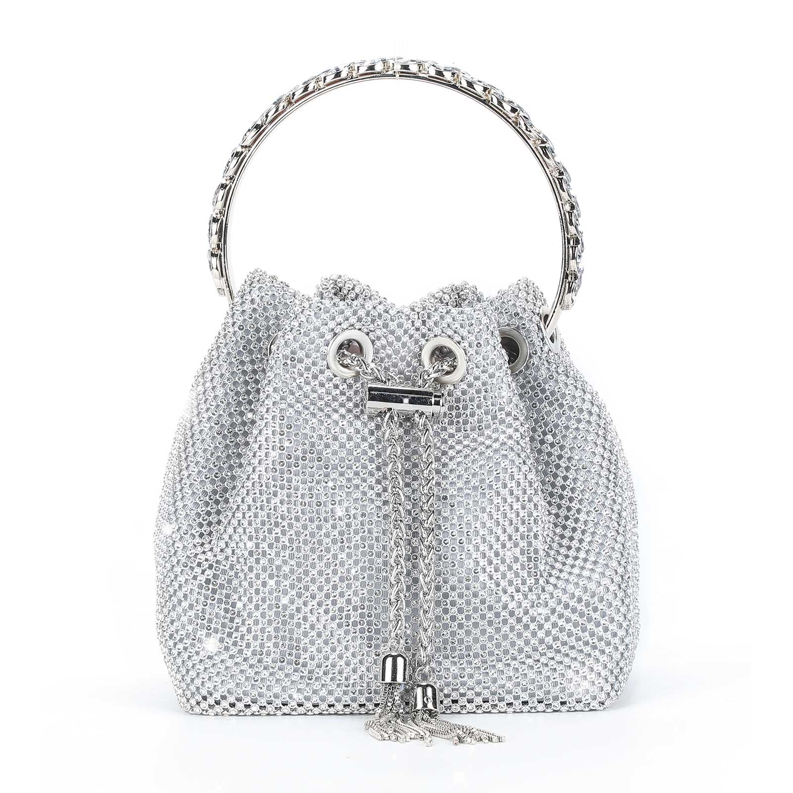 Women Rhinestone Evening Bag Wedding Clutch Purse Sparkly Prom Cocktail Handbag - Picture 39 of 79