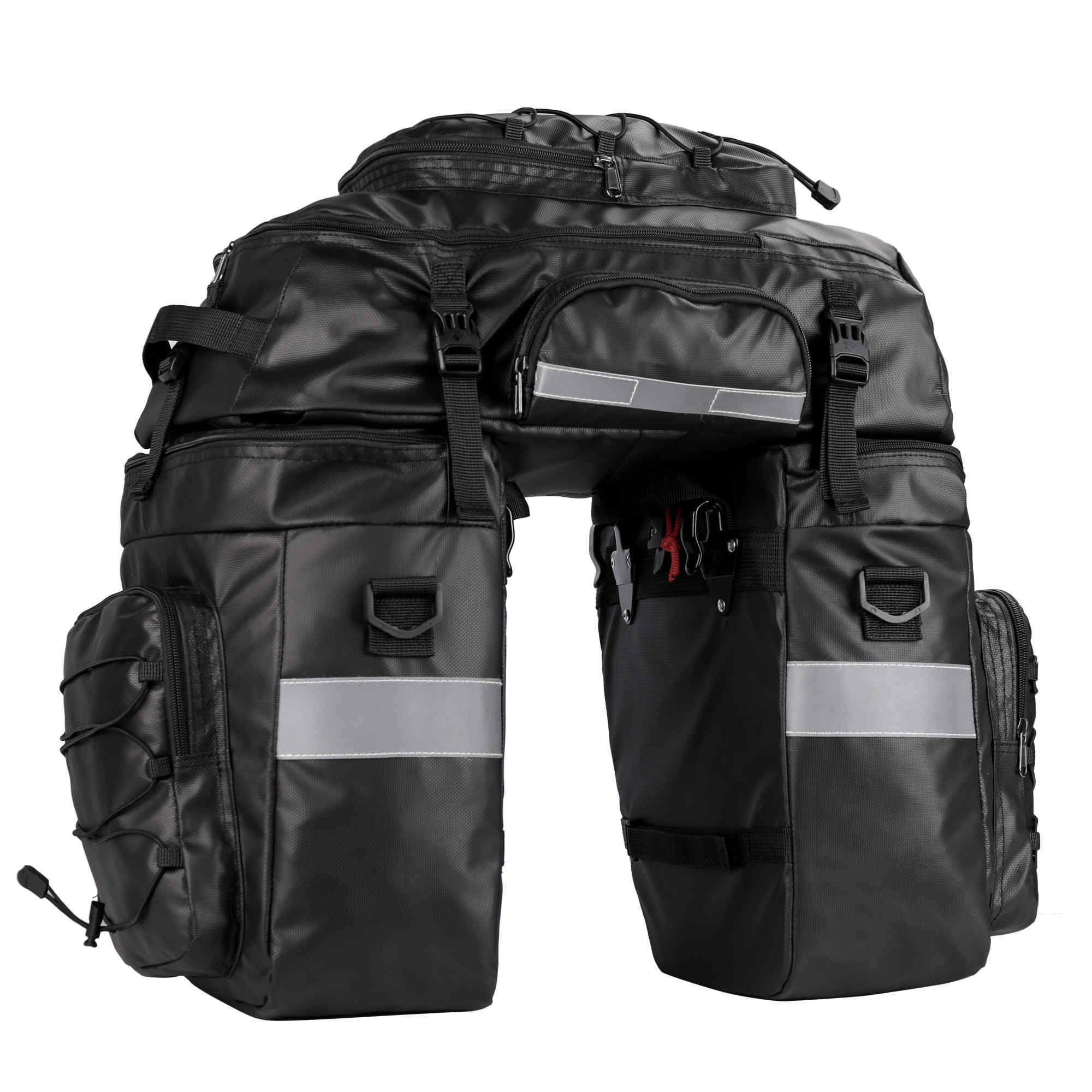 65L Fahrrad Gepäckträgertasche 3in1 Gepäckträger Satteltasche Rucksack Fahrrad Rücksitz Aufbewahrungstasche - Bild 9 von 13