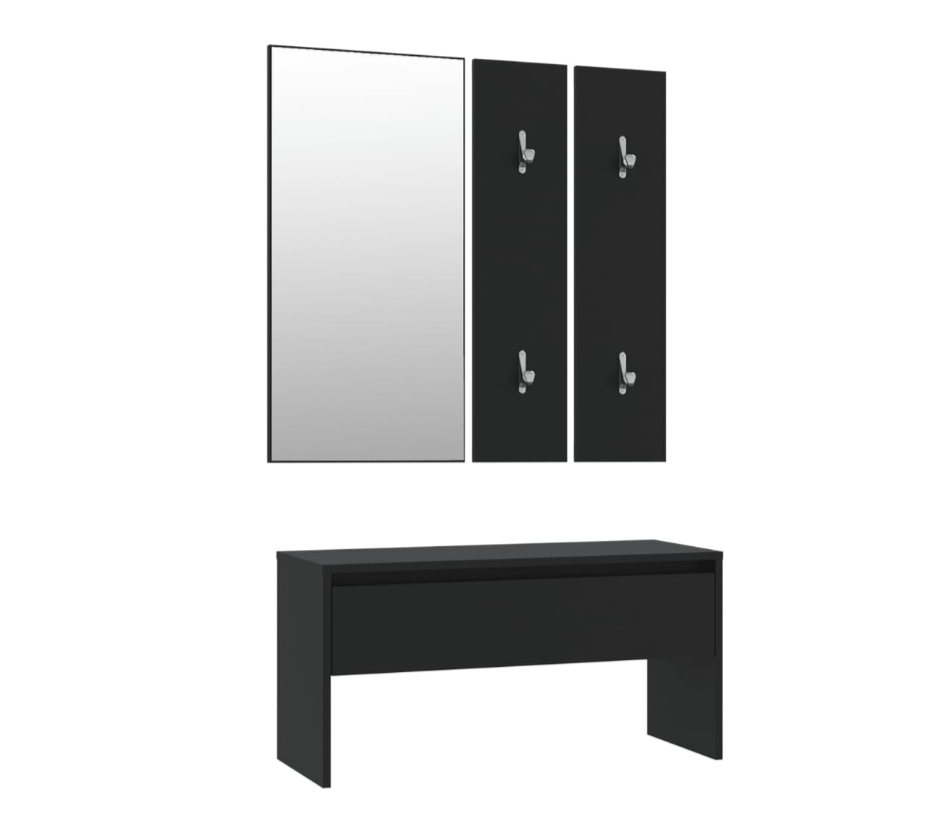 Flurgarderobe Ruben weiß Garderobenset Schuhbank Komplettgarderobe Flur Satz - Bild 65 von 70