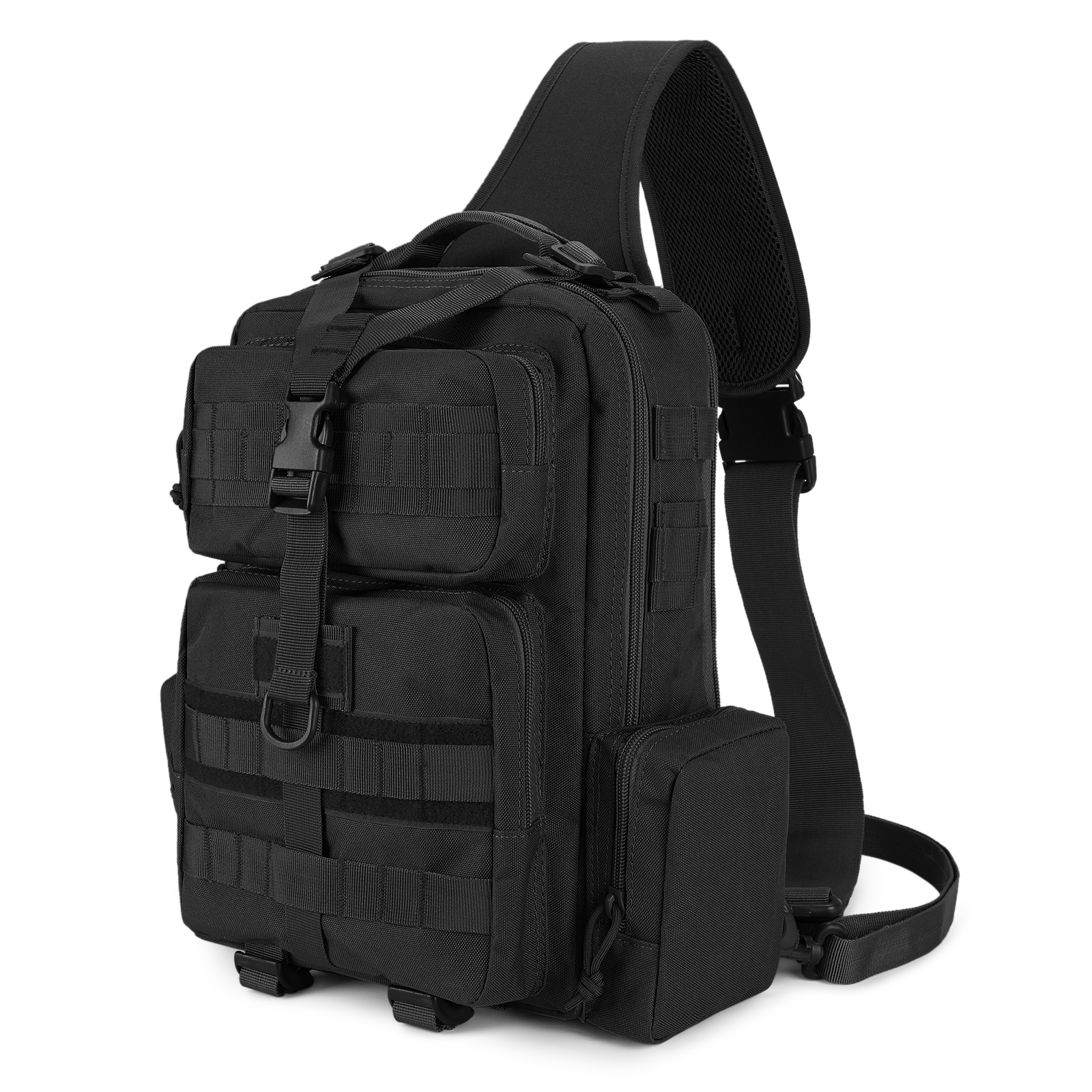 Color:Black:Outdoor Tactical Sling Bag Military Crossbody Pack Chest Shoulder Backpack