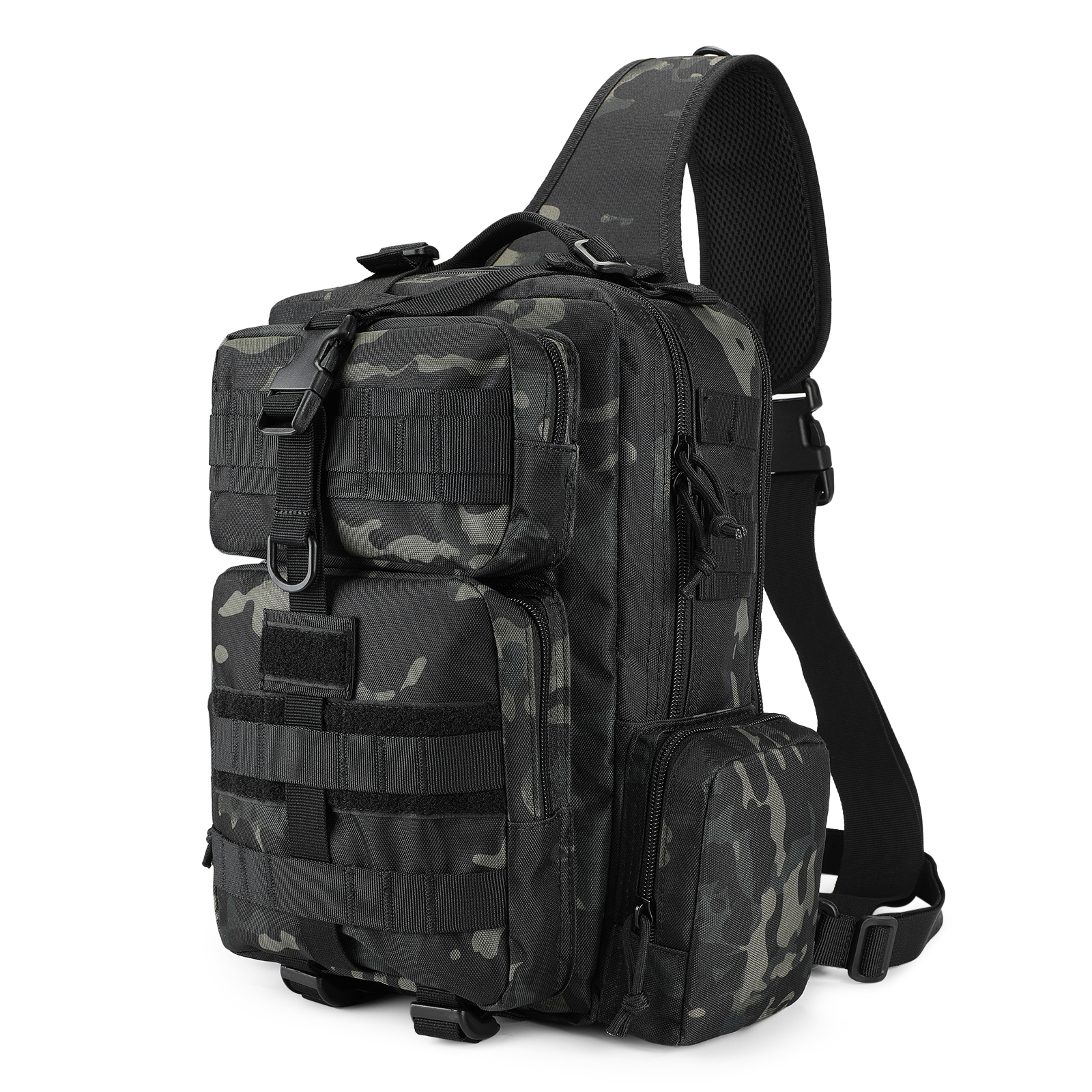 Military Tactical Sling Chest Bag Large Molle Crossbody Army Shoulder Backpack - Picture 23 of 27