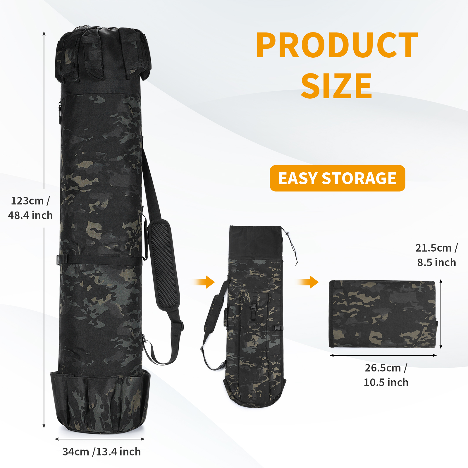 Fishing Rod Reel Case Bag Organizer Travel Carry Holder Pole Tools Storage Bags - Picture 28 of 30